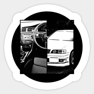 TOYOTA CHASER JZX100 Black 'N White 5 Sticker